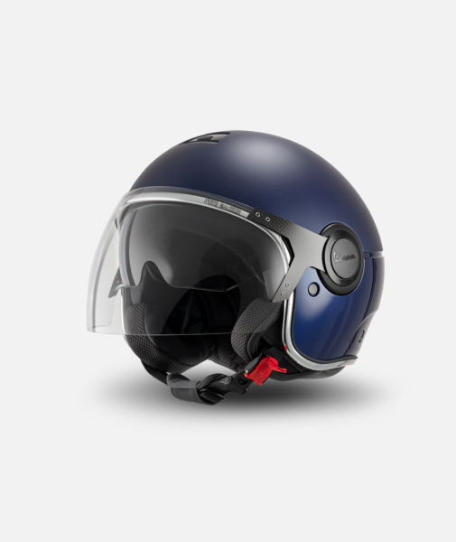 Vespa Argentario Visor Jet-Helm Blau